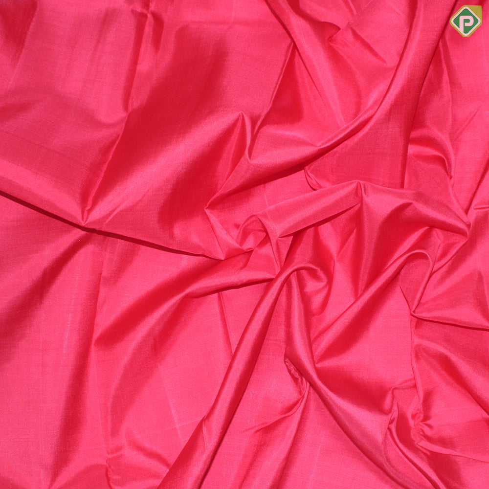 Chili Red Plain Body With Thread Border Trendy Silk Saree