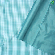 Sea Green With Sea Blue Borderless Trendy Designer Silk Saree