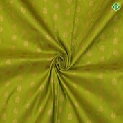 Parrot green gold zari annam and flower butta rani red gold zari diamond border mid meena work pattu paavadai lehanka