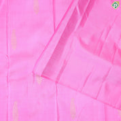 Bubblegum Pink With Gold Zari Sunflower Butta Border Trendy Designer Silk Saree