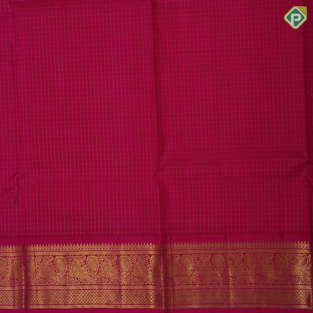 Peacock Blue gold zari kattam thilagam butta design rani pink gold zari peacock butta border pattu paavadai lehanka