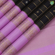 Mid night blue gold zari velthari checks diamond butta lavender gold zari floral retta pett border vintage silk saree