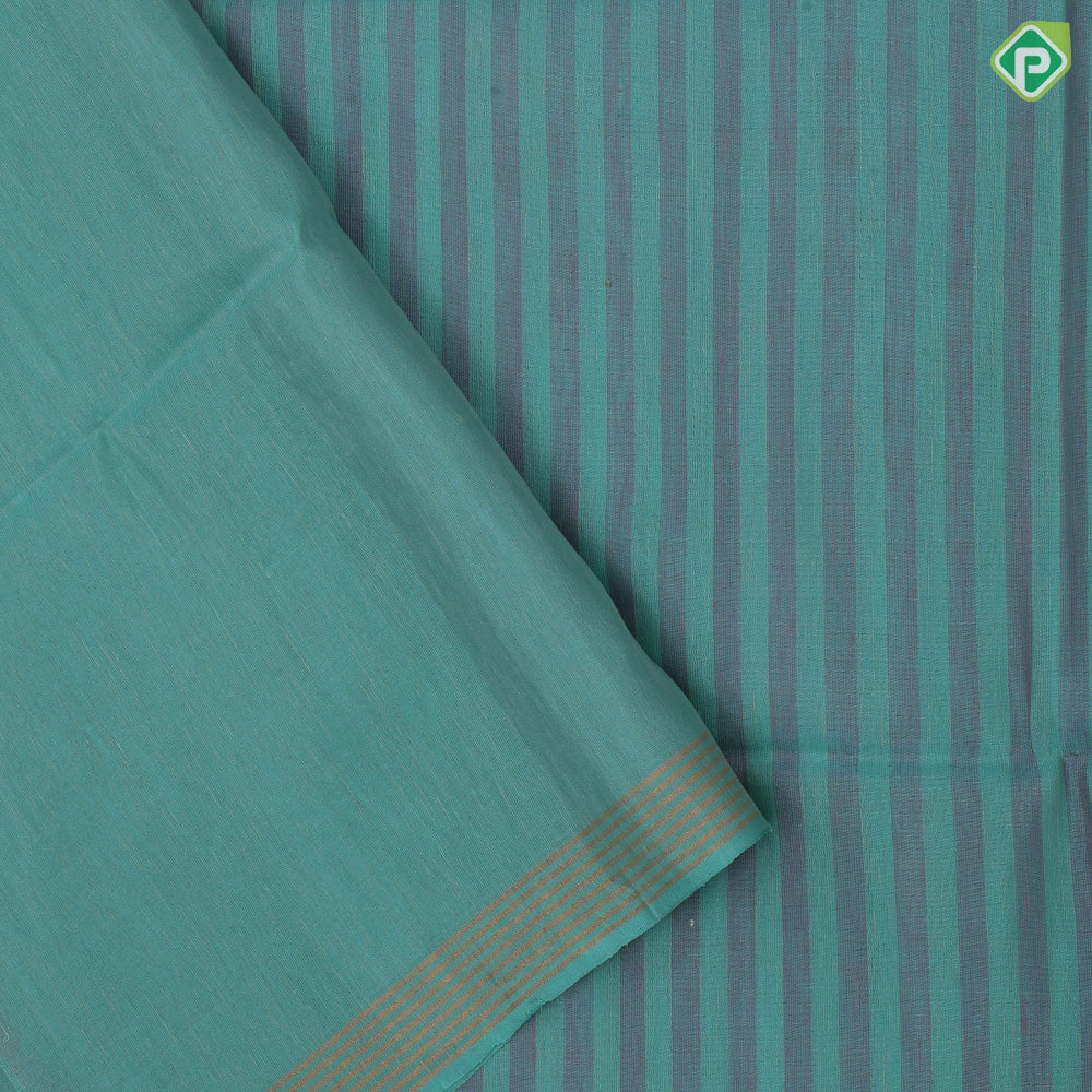 Pink with cream stripes designs self gold zari lines border grand floral pallu linen soft silk saree