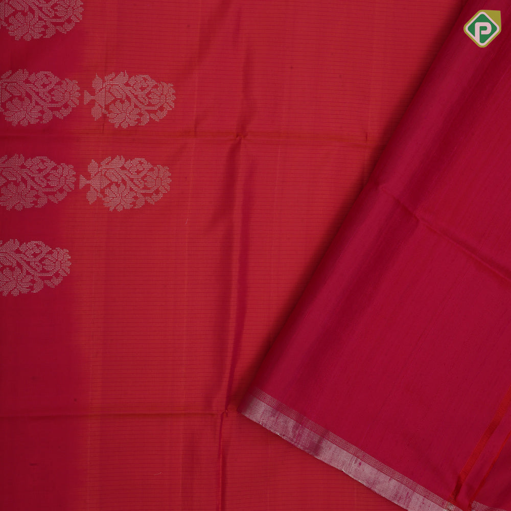 Mango yellow rust lines full body design self gold zari border soft silk saree