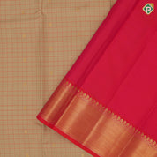 Butter biscuit with orange pattu kattam gold zari rudraksham butta rani pink gold zari cross lines border traditional silk saree