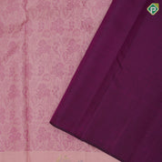 Onion pink purple flower creeper weaved design self onion pink multi colour fancy butta border trendy designer silk saree