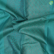 teal color neem zari organized multi design self neem zari rangoli lines border trendy designer silk saree