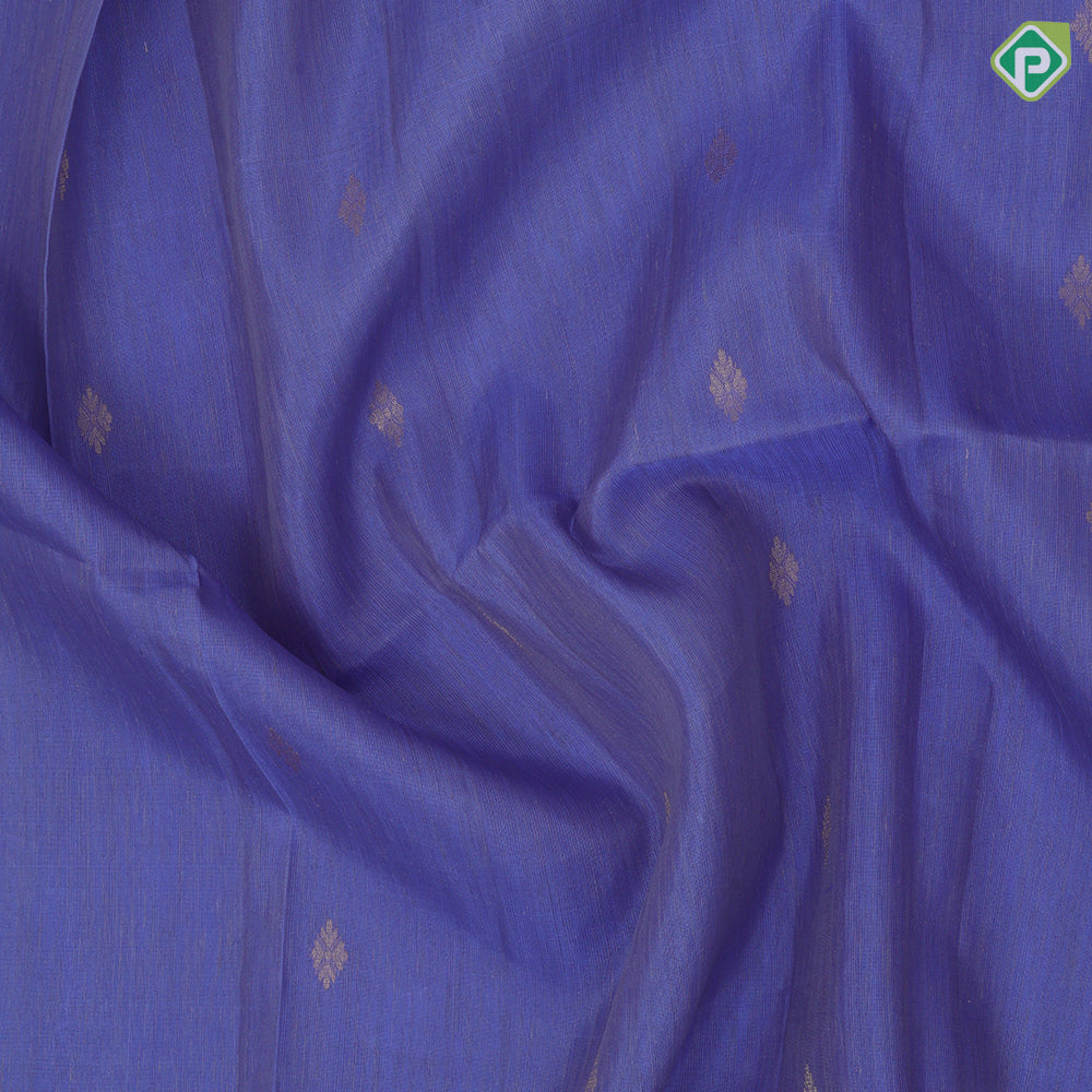 Lavender gold zari diamond shape flower butta motifs self gold zari lines border ikkat design pallu linen soft silk saree