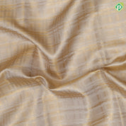 Cream White Gold Zari Big Square Check Bubblegum pink parrot rose cashew detailed Border Wedding Silk Saree