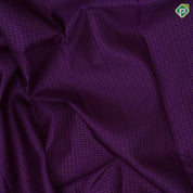 Purple with gold zari kattam checks design self gold zari bavanji border traditional koorai silk saree