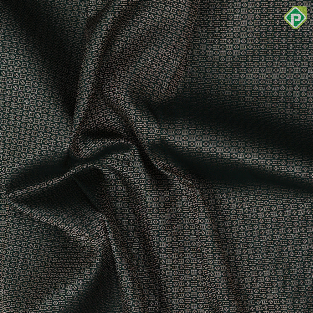 bottle green with copper silver zari self butta design tomato red silver gold zari double annam butta border grand silk saree