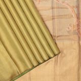 Mint green base Raja Ravi Varma poet painting inspired pallu concept signature edition tissue silk saree