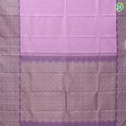 Lavender base gold zari padded grey Lines design light purple gold zari meena work banarasi style border Fusion silk saree
