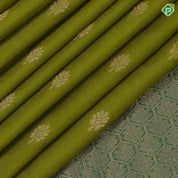 Parrot green gold zari fancy flower butta design peacock green gold zari fancy border gift silk saree
