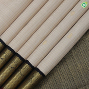 cream white gold zari kattam rudraksham butta black gold zari butta spin design red edge border exclusive traditional silk saree