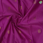 Dark Pink Gold Zari Peacock Chagaram Self Colour Floral Border Design Traditional Silk Saree