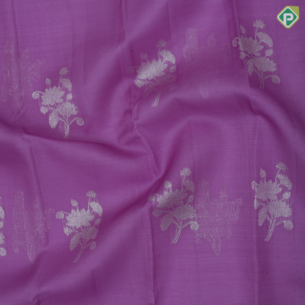 light pink silver zari rose flower bunch design peach pink silver zari crosslines border organza silk saree