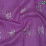 light pink silver zari rose flower bunch design peach pink silver zari crosslines border organza silk saree
