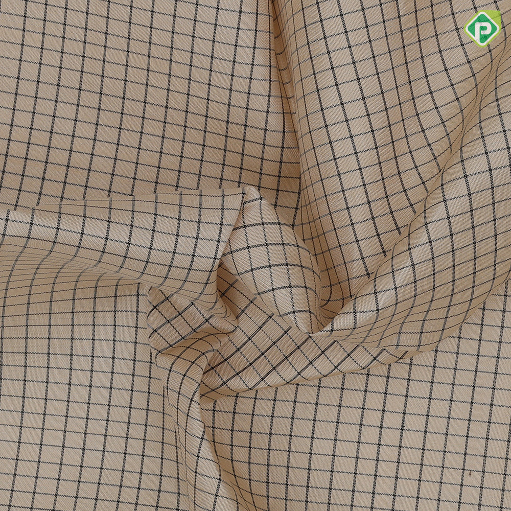 Cream White Thread Checked Design Block Colour Ruthracham Vairaoosi Lines Border Design Traditional Silk Saree
