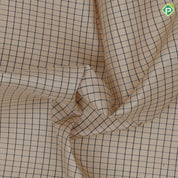 Cream White Thread Checked Design Block Colour Ruthracham Vairaoosi Lines Border Design Traditional Silk Saree