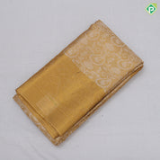 Gold Tissue Floral Design Bavanji Border Design Trending Fancy Saree