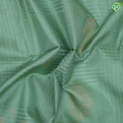 Purple blue gold zari flower bunch design contrast pallu and gold zari border soft silk saree