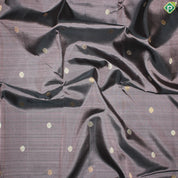 Chocolate Brown Gold Zari Small Motif With Multi color Border Traditional Silk Saree