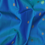 Peacock Blue Gold Zari Gandaberunda Chagaram Butta Design Magenta Peacock Mayilkan Border Design Traditional Silk Saree
