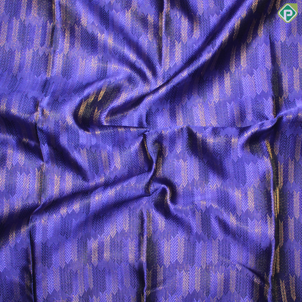Violet color gold Zari Gross Lines Design Self Color Border Trendy Silks Saree