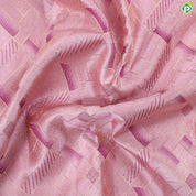 Onion pink gold zari geometric design Rani pink gold zari fancy flower border trendy tissue silk saree