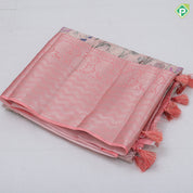 Light Trendy Colour Based Flowers Design Border Floral Weave Design Fancy Cotton Saree