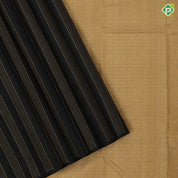 Luxury black gold zari zig zag stripes design borderless traditional silk saree
