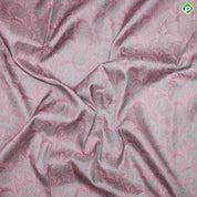 Baby Pink Thread Work With Self Color Silver Zari Flower Border Fancy Trendy Silk Saree