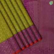 Sandal gold zari grand necklace design magenta pink silver gold zari banaras style border grand silk saree