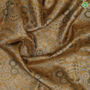 Lemon green silver gold zari silk thread meena work Purple gold zari meena work border grand tissue silk saree