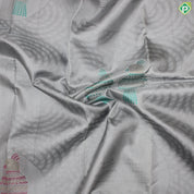 Gray Color Meena Work Parrot Design Border Less Trendy Silk Saree