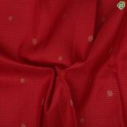 tomato red gold zari vairaoosi kattam annam chakram butta self gold zari mayilkan edge border Koorai silk saree
