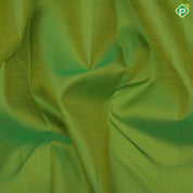 Parrot Green Plain Design Violet Elephant Peacock Border Design Traditional Silk Saree