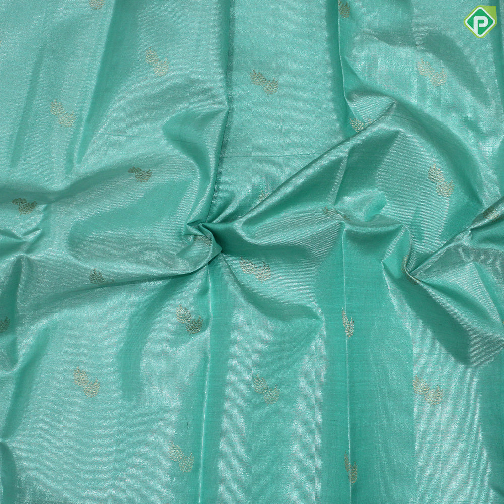 Rexsona Green Gold Zari With Self Color Border Tissue Traditional Silk Saree