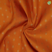 Mustard yellow silver gold zari small butta motifs paaalum pazhamum gold zari border traditional silk saree