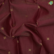Red Brown Gold Zari Vairaoosi Small Motif Rama Green Elephant Peacock Border Design Traditional Silk Saree