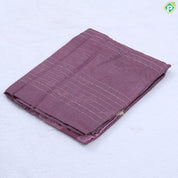 Magenta copper plain silver zari organized Lines design borderless fancy cotton saree