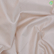 Cream White Gold Zari Brocade Design Rani Pink Pallaku Bavanji Border Design traditional Silk Saree
