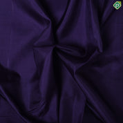 Purple Blue plain weaved design self colorful leaf design border trendy silk saree