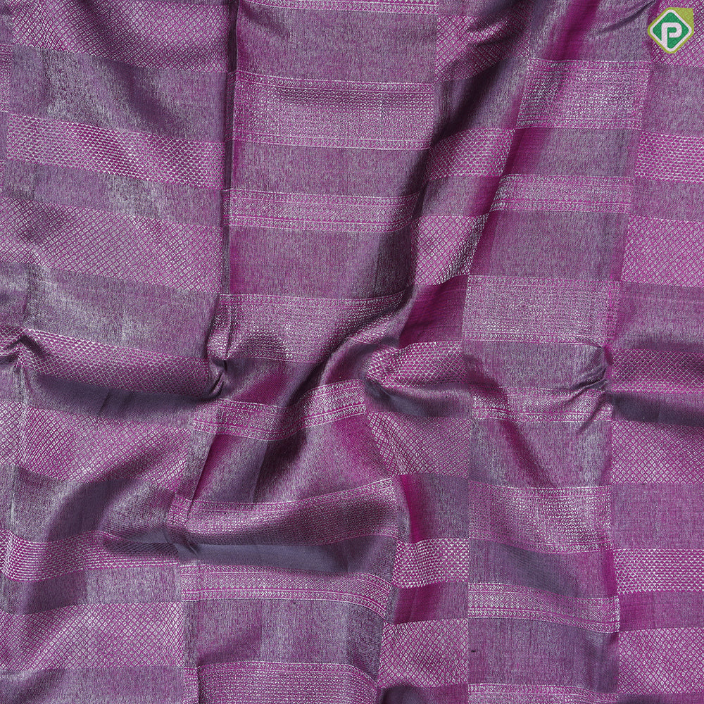 Purple With Neem Zari Contemporary Design Self Colour Trendy Designer Silk Saree