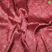 Maroon Color Silver Zari Floral Design With Big Flower Motif Border Fancy Trendy Silk Saree