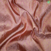 Peach Pink With Gold Zari  Peacock And Ruthracham Green Long and Small Border Traditional Silk Saree