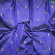 Purple Color Gold Zari Lines And Mango Design With Rexsona Green Peacock And Mango Design Border Traditional Silk Saree