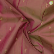 Manthulir Gold Zari Thilagam Flower Butta Design Pink Colour Floral Border Design Pure Mix Silk Saree
