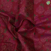 Rani Pink Gold Zari Flower Design Peach Floral Border Design Grand Silk Saree